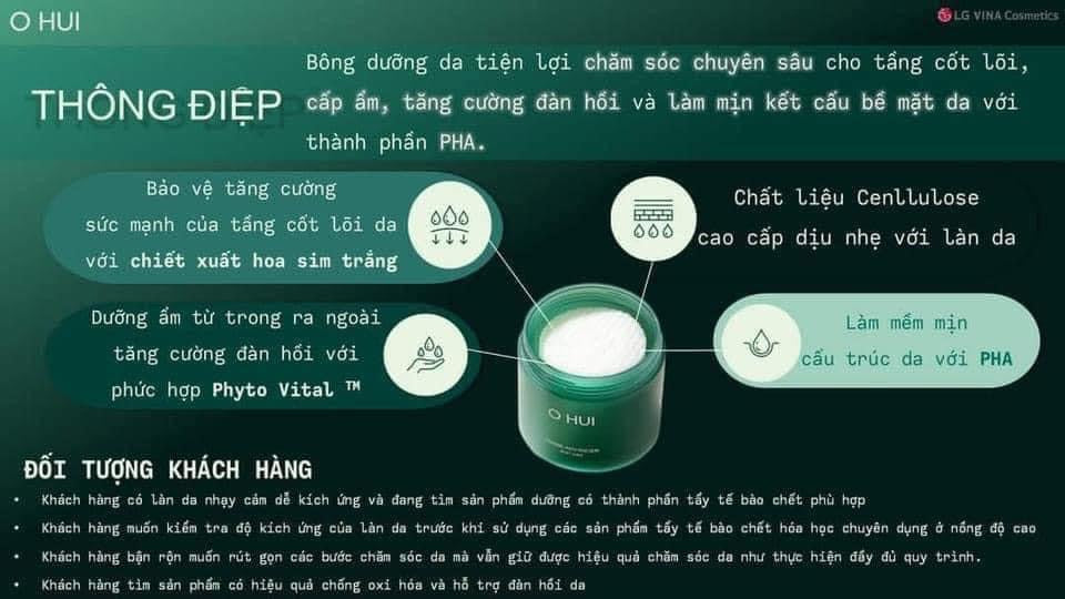 Toner pad Ohui(150ml, 70 miếng)