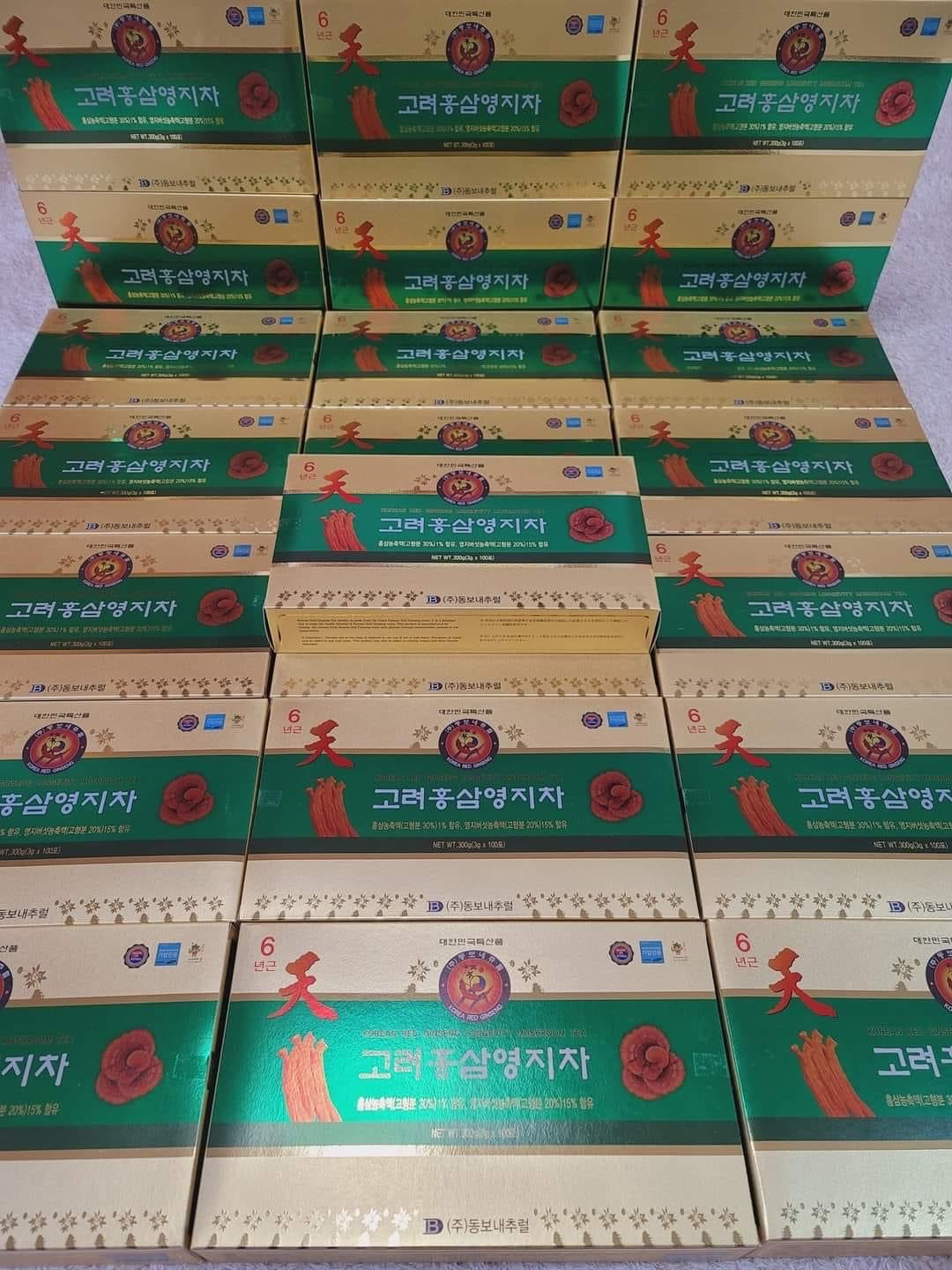 Tra hong sam nam linh chi