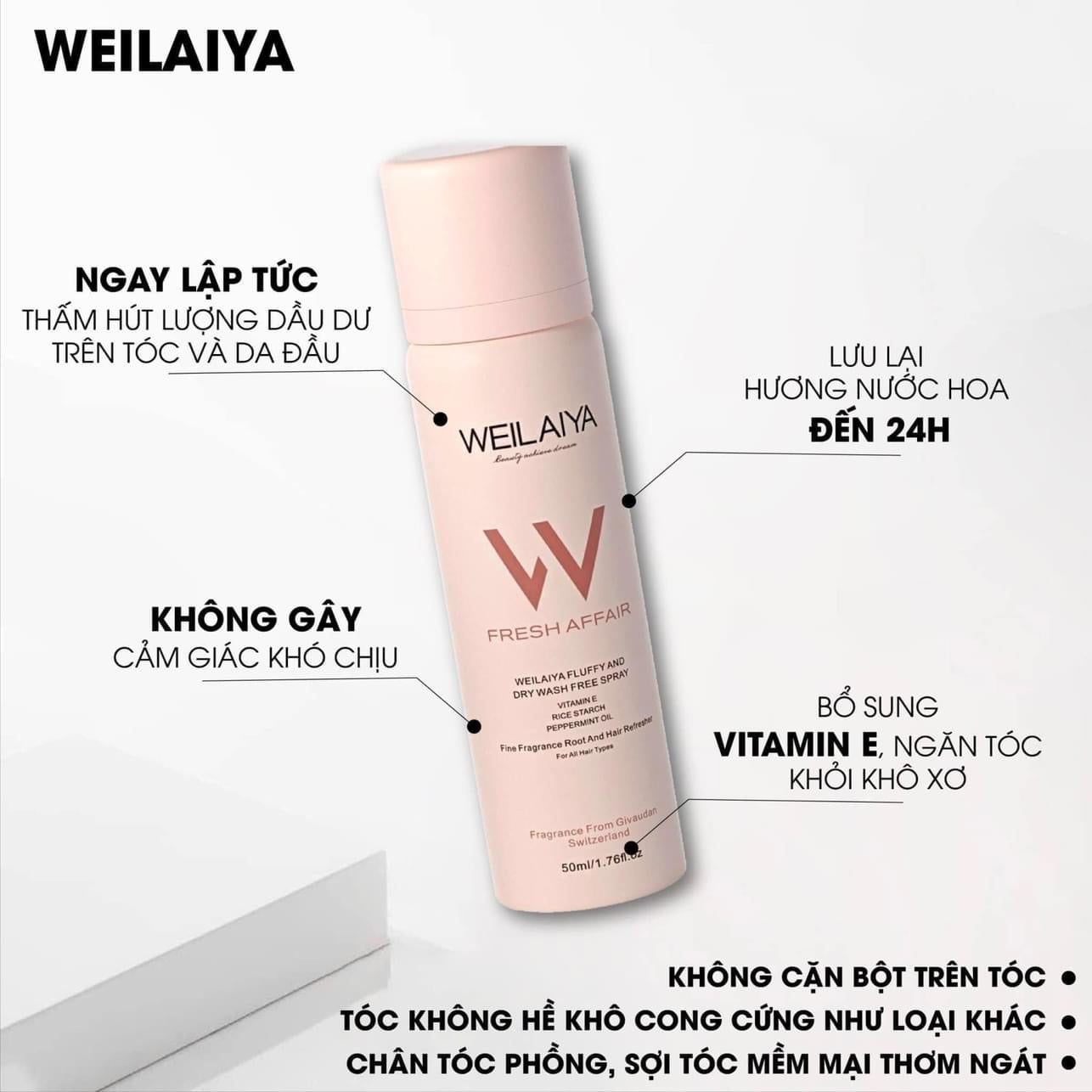 Dau goi kho ( xịt phòng tóc) nước hoa tóc Weilaiya