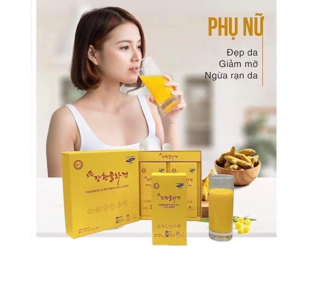 Nghe nuoc premium curcumin collagen (30 gói)ship bỏ hộp lớn