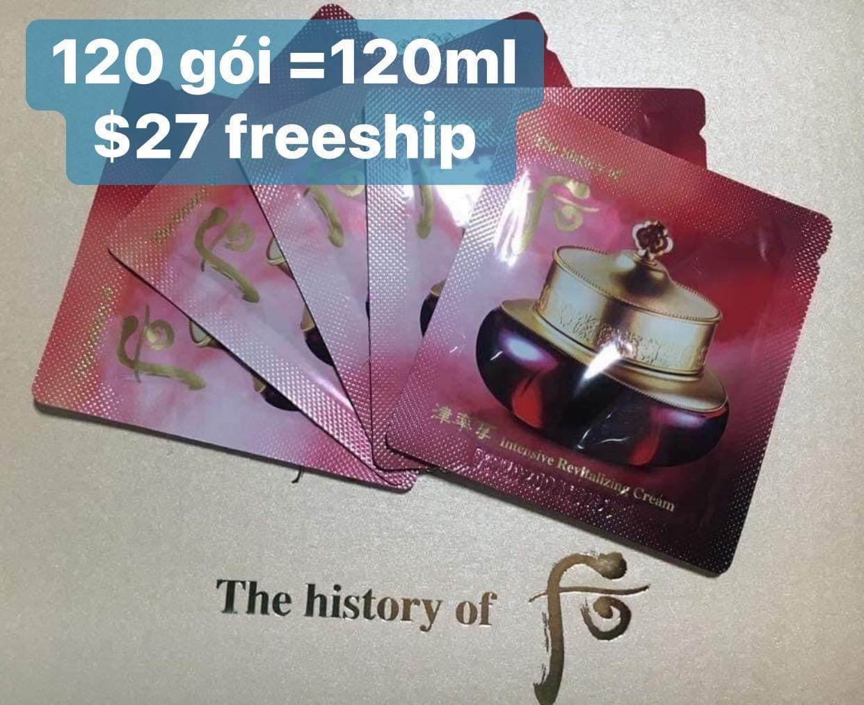 120 goi sample kem whoo đỏ