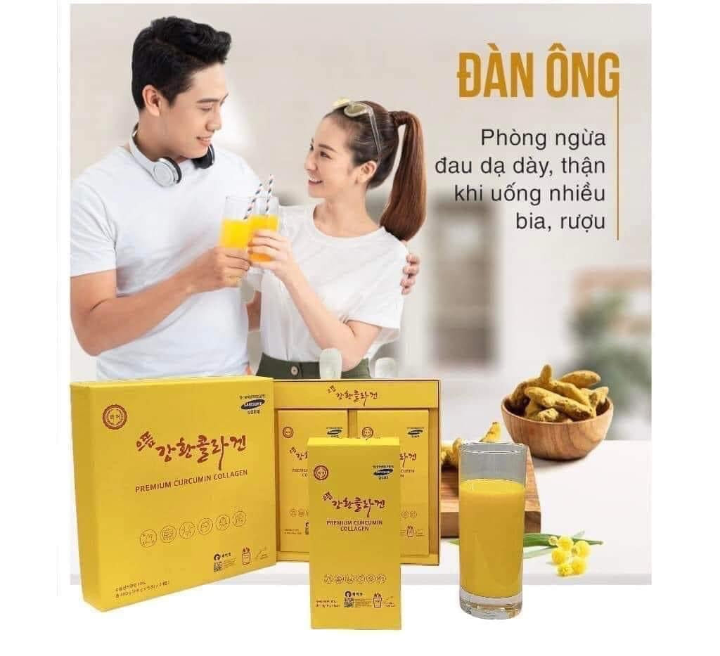 Nghe nuoc premium curcumin collagen (30 gói)ship bỏ hộp lớn