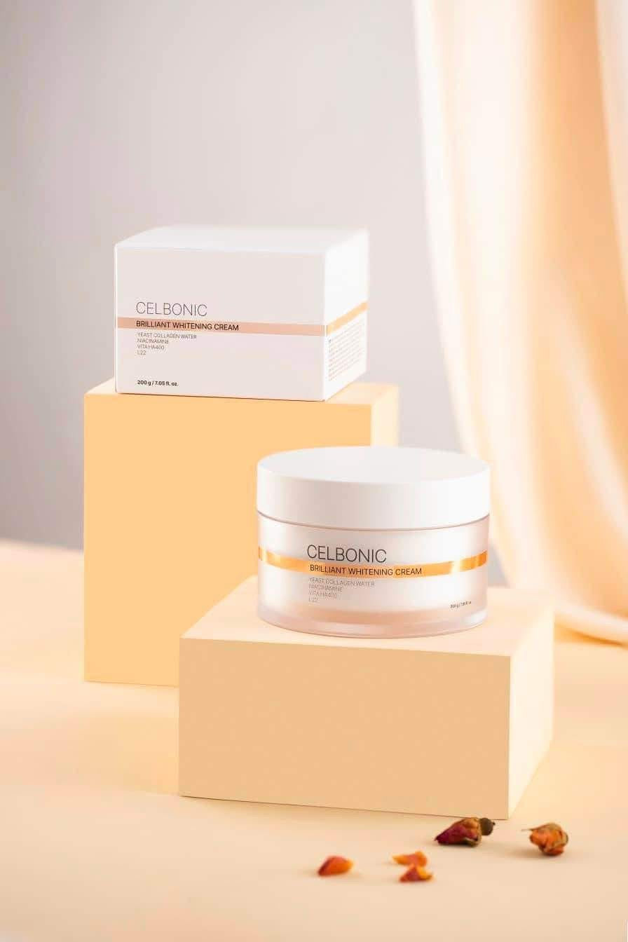 CELBONIC Brilliant Whitening Cream Kem Trang Da 200g 7.05floz