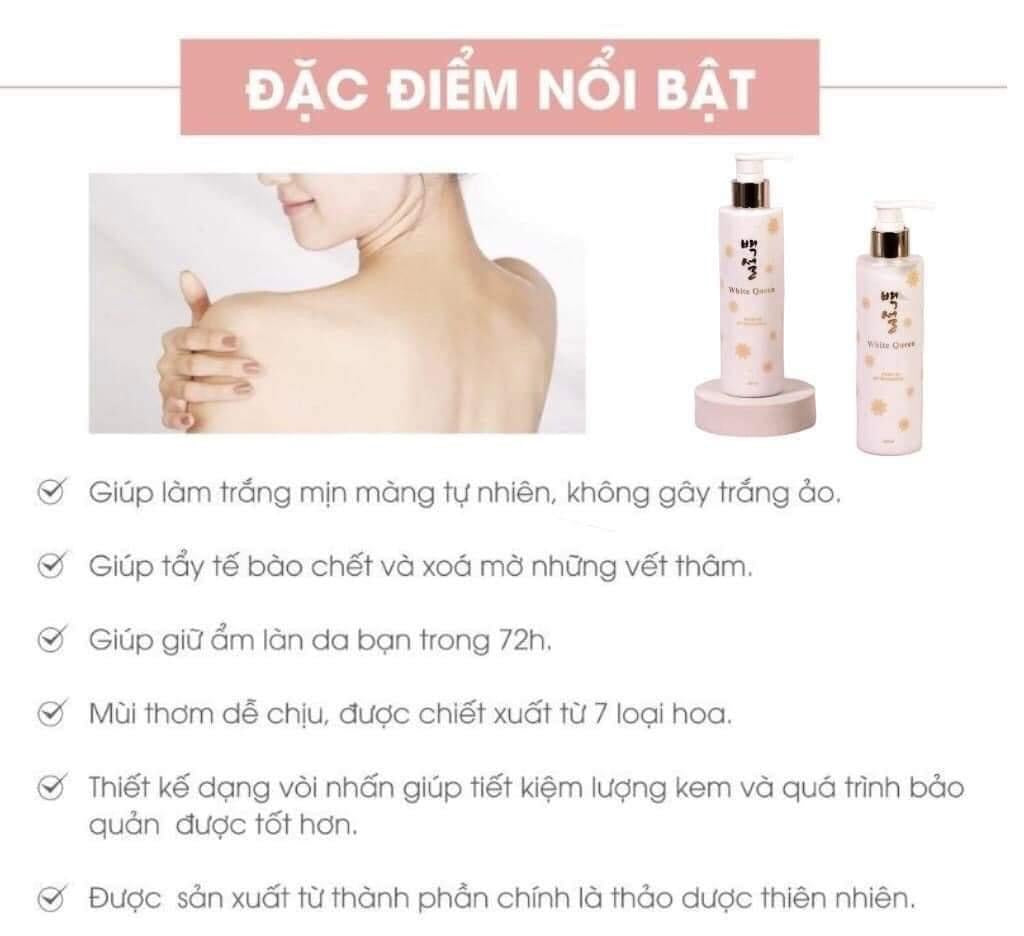 Kem u trang duong am body White queen