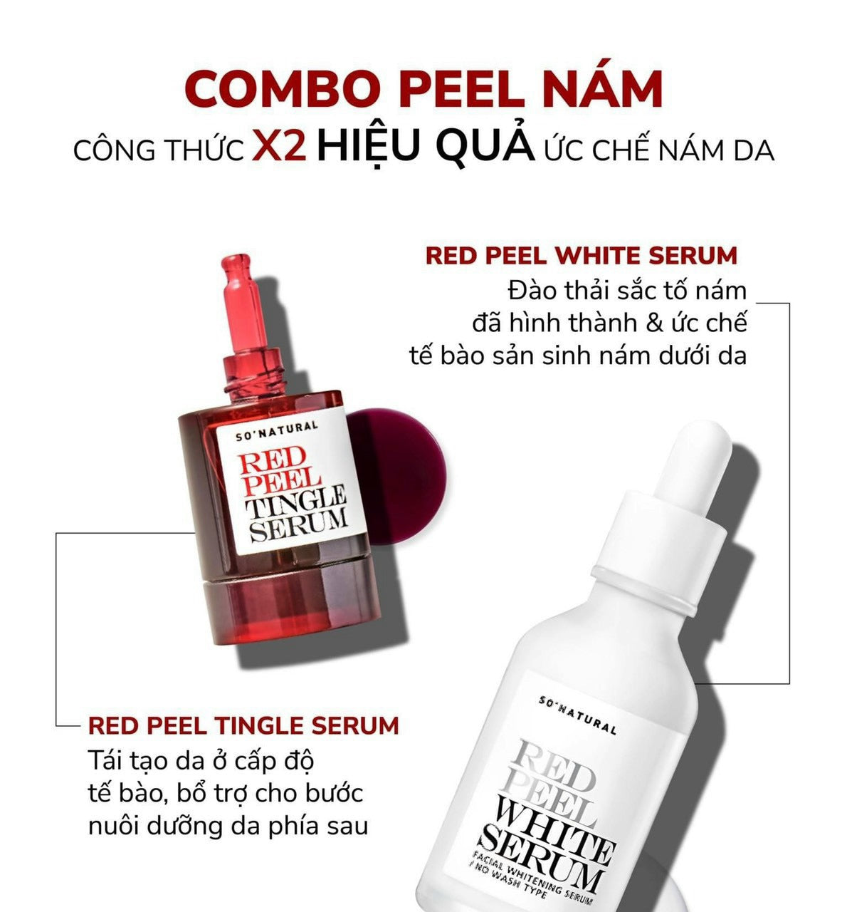 Red peel white serum