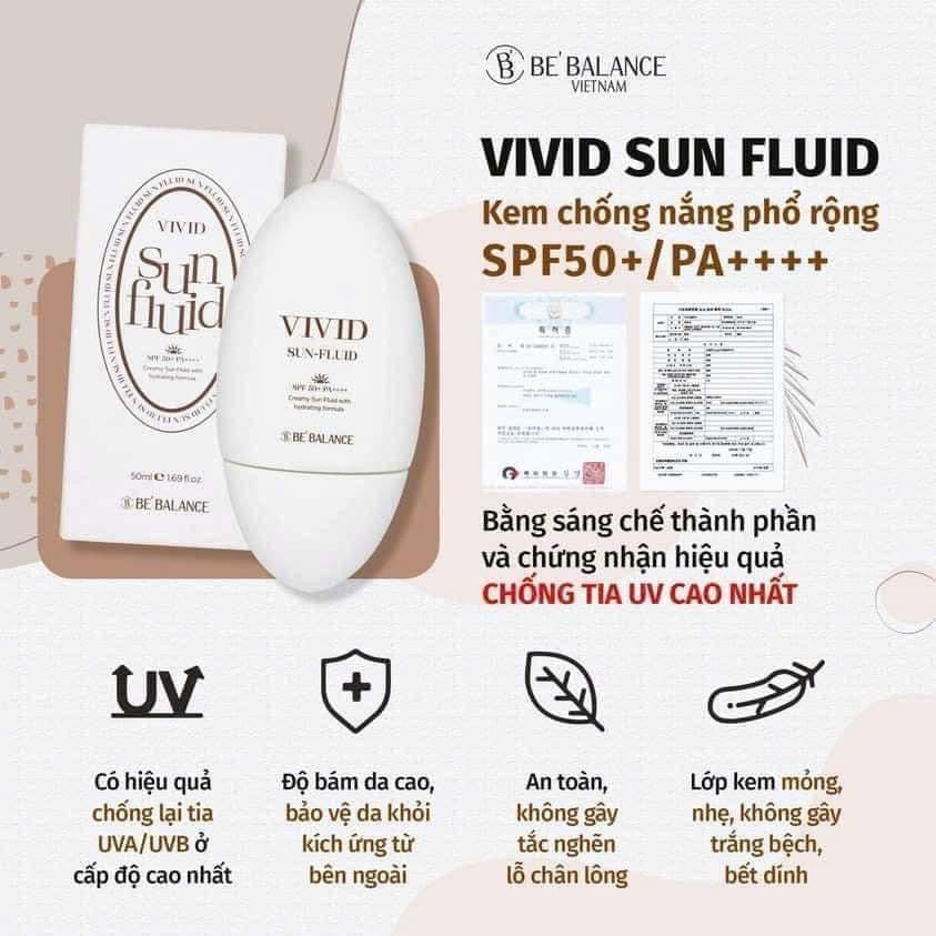 Vivid sun fluid kem chong nang