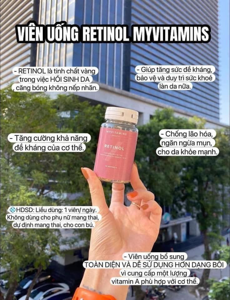 Vien uong Retinol Myvitamins Pháp