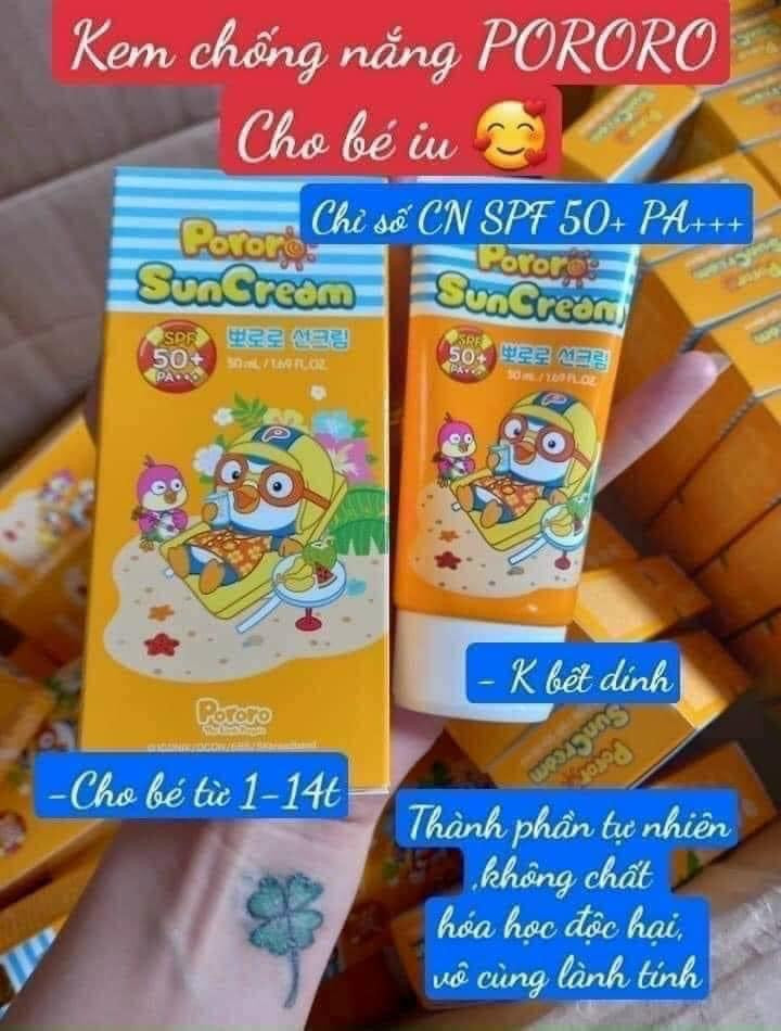 Kem chong nang Pororo(so sinh -14 tuổi )