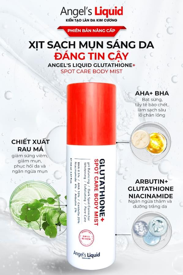 Xịt mụn lưng glutathione mẫu mới
