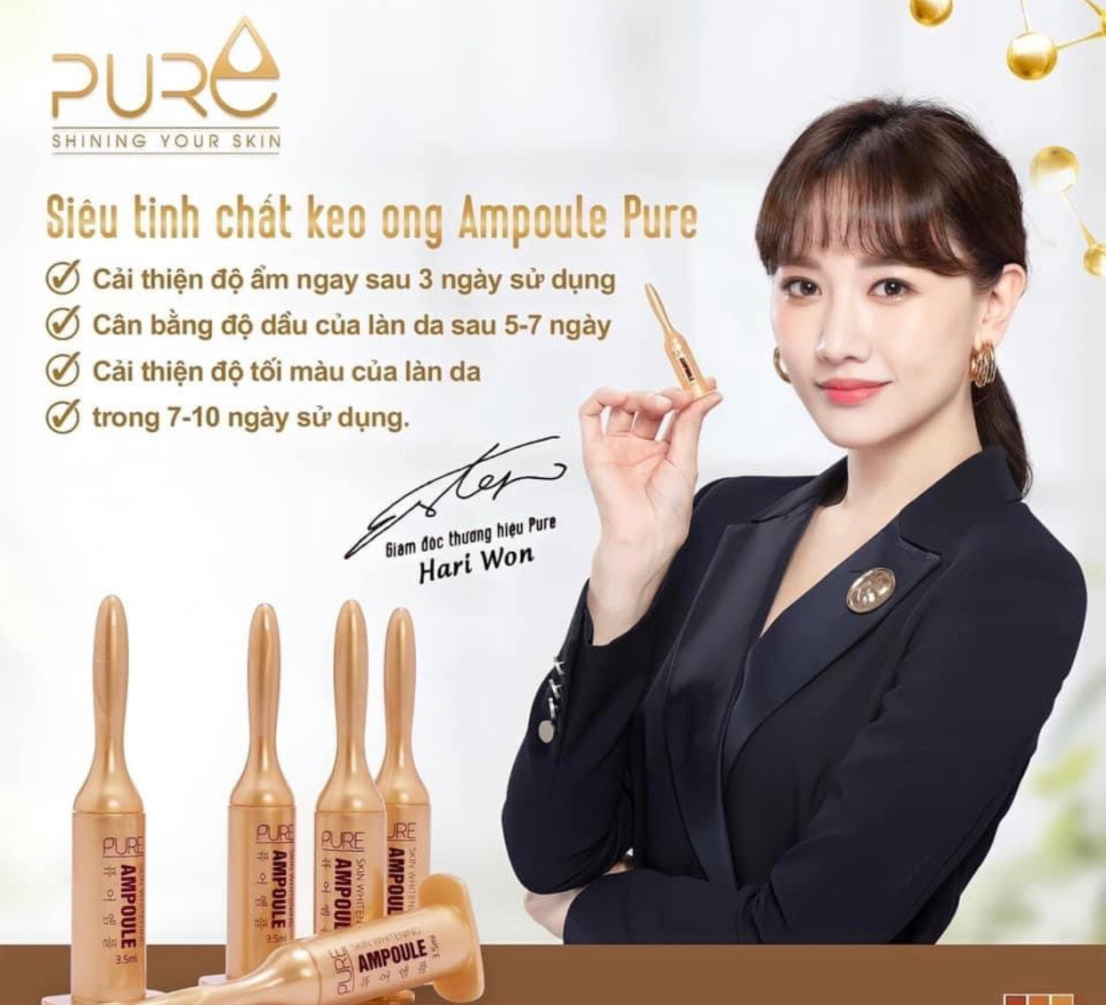 Set keo ong Ampoule Pure tang 1 may ion