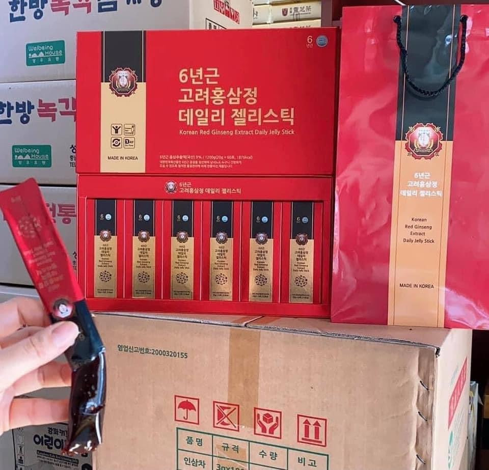 Thach hong sam nguoi lon 6 nam tuoi ( 60 gói)ship 6 hộp nhỏ (bỏ hộp lớn )