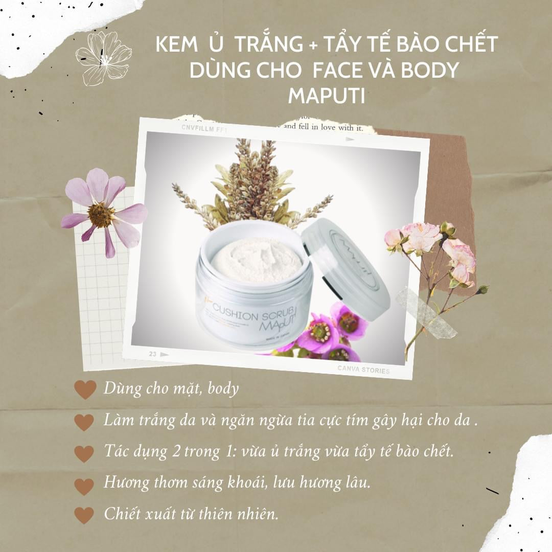 Maputi Kem u trang va tay te bao chet (body&face)