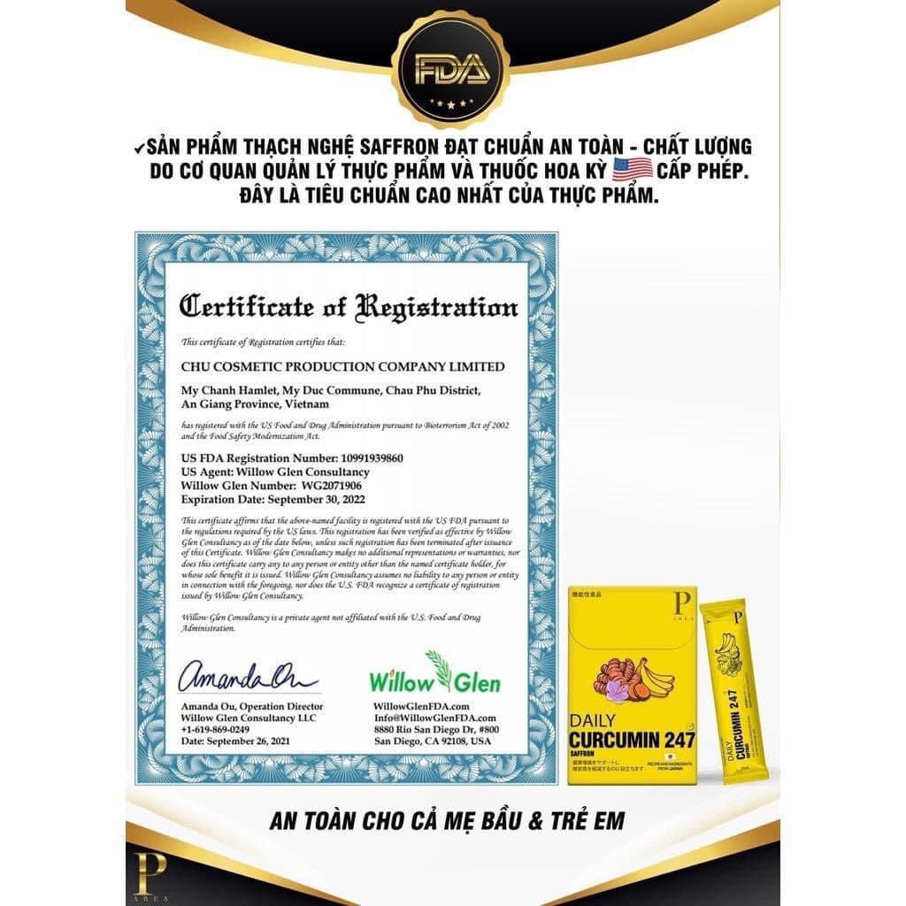 Thach nghe saffron (hop 7 gói ) vietnam