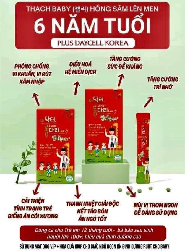 Thach hong sam len men baby Daycell(ship bỏ hộp lớn)