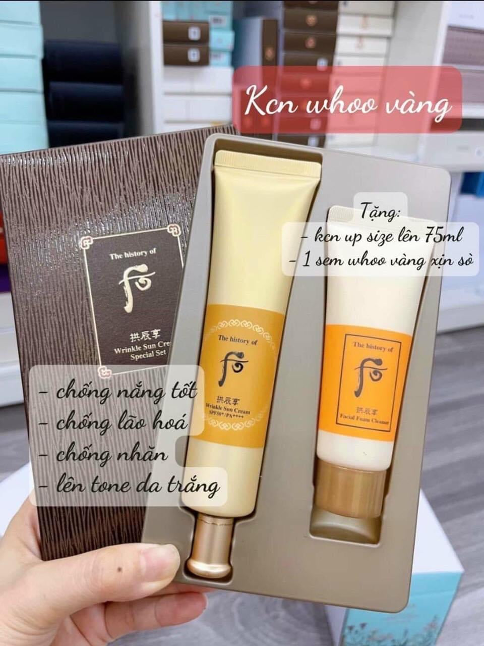 Set chong nang Whoo vang chong nhan