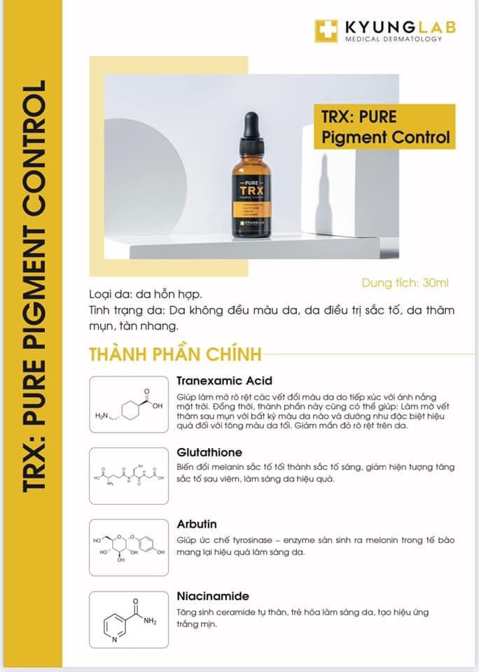 TRX Pure Kyunglab pigment control Tinh chat dac tri nám trang da