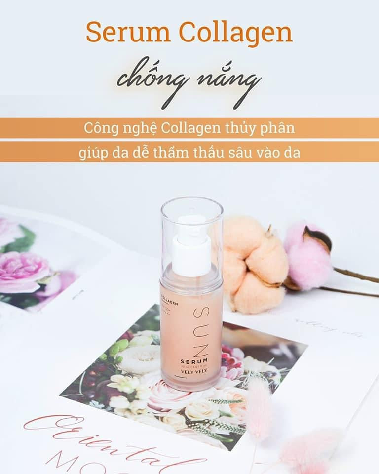 Sun Serum Collagen Vely Vely chong nang (30ml)