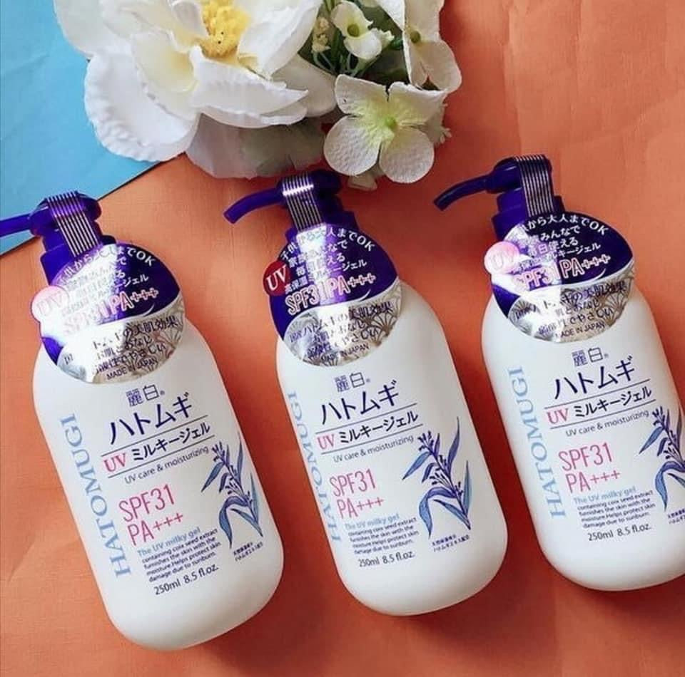 Sua duong the trang da chong nang Hatomugi 250ml japan