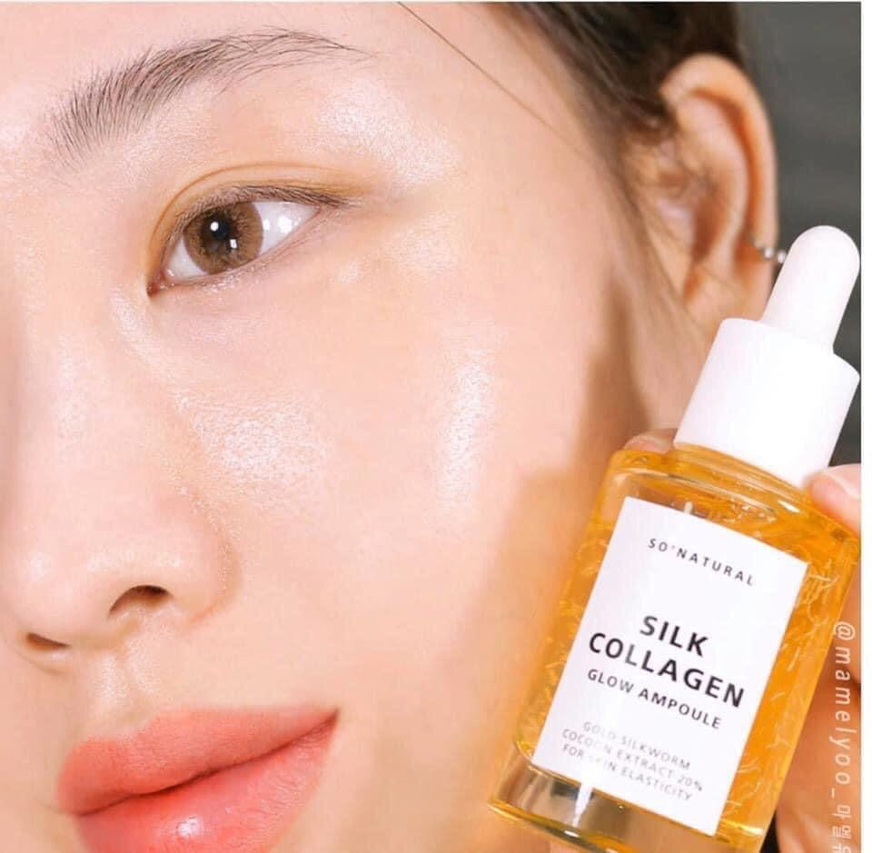 SO NATURSILK COLLAGEN GLOW AMPOULE - Anti-Aging Serum, Intense Hydration + Mo