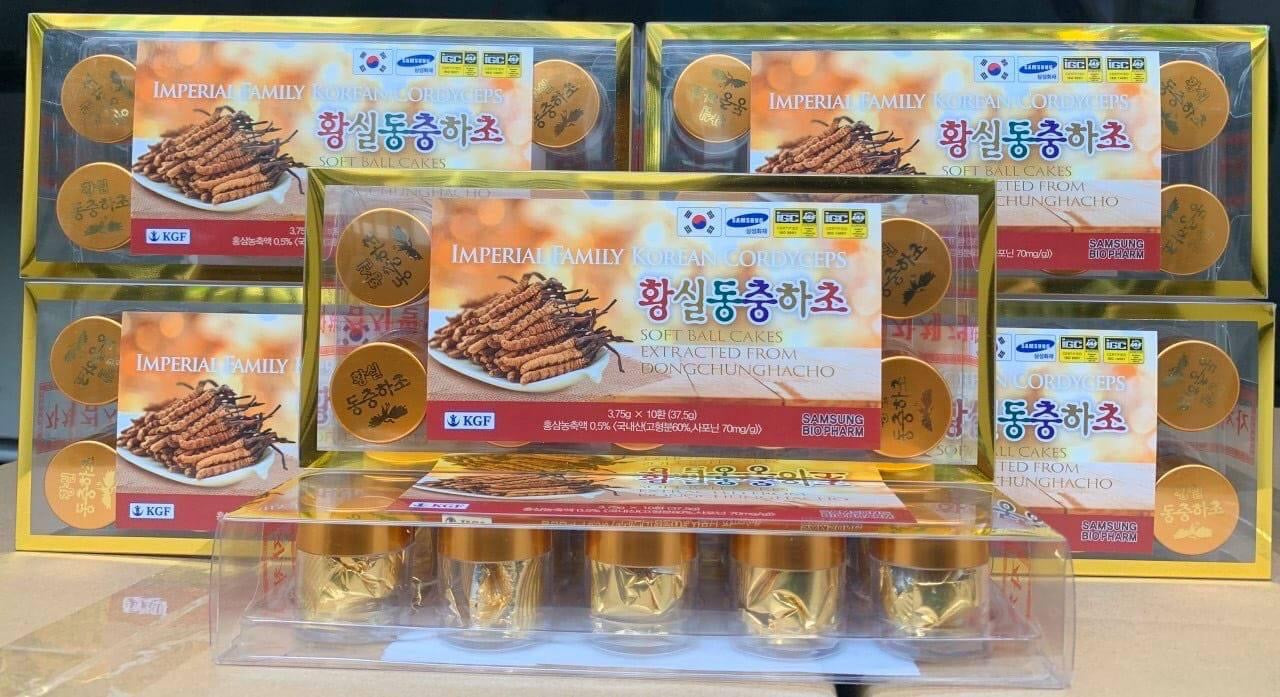 Dong trung ha thao hop 10 vien Imperial Family korean cordyceps