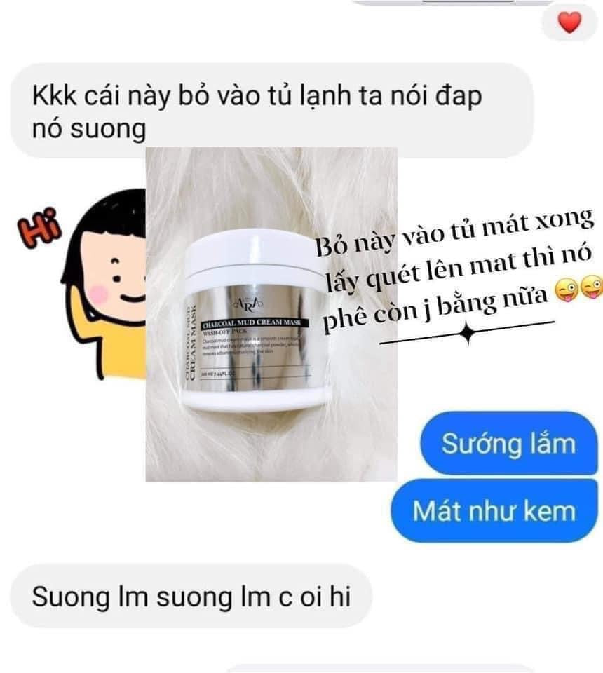 AraCharcoal mud cream mask Ara ( mat na u trang than hoat tinh) 250ml