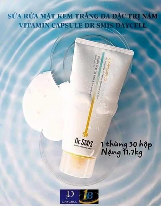 SỮA RỬA MẶT KEM TRẮNG DA ĐẶC TRỊ NÁM VITAMIN CAPSULE DR.SMIS