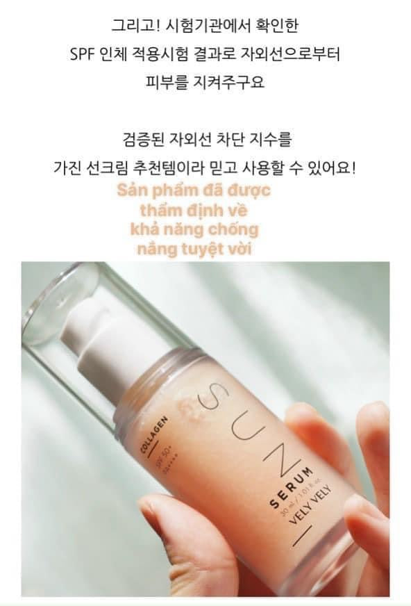 Sun Serum Collagen Vely Vely chong nang (30ml)
