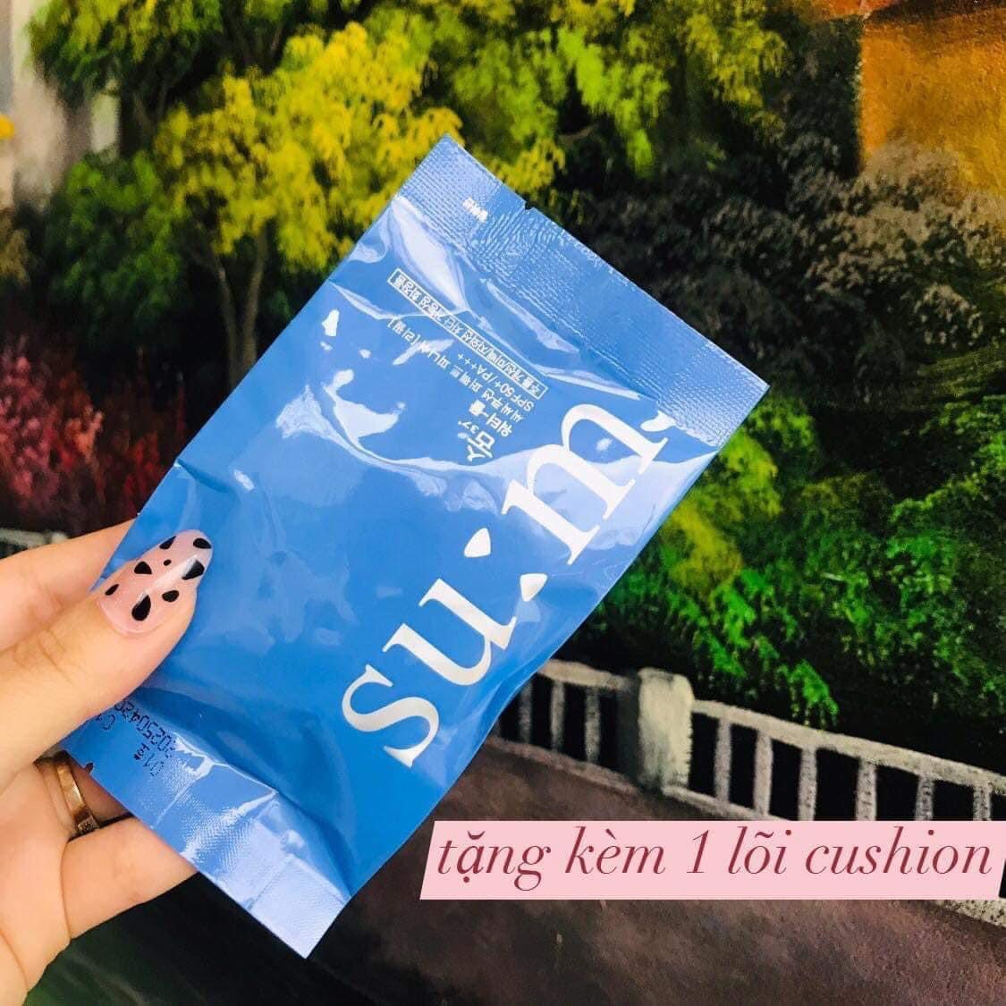 Set cushion Sum xanh tang phan phu