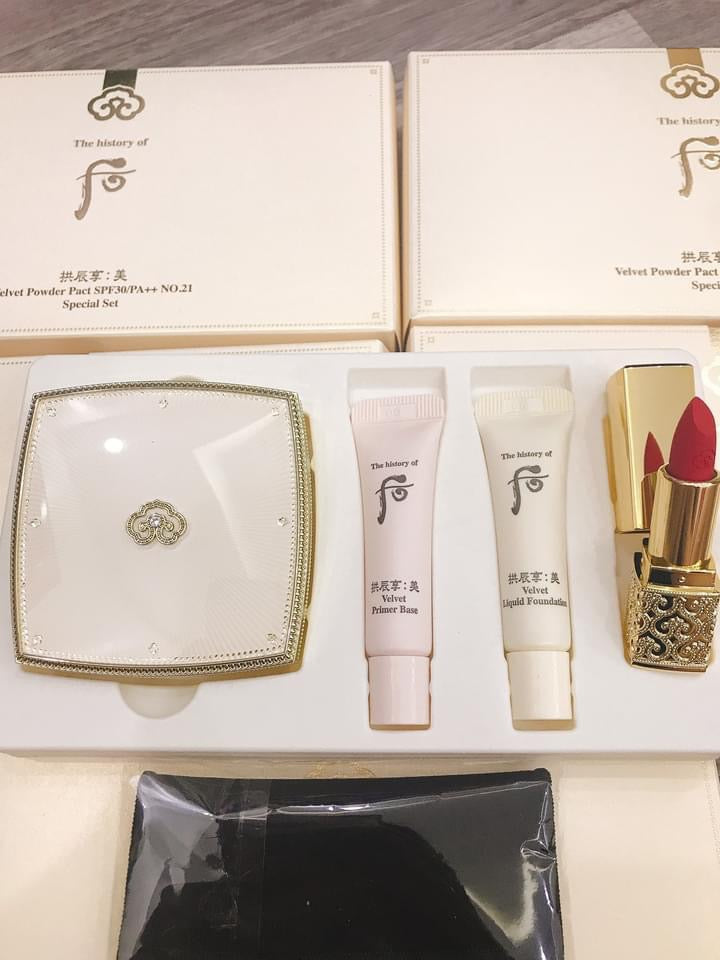 Set phan phu Whoo velvet powder