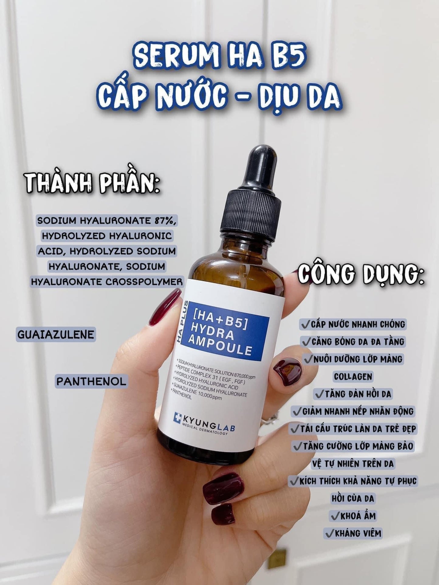 Serum HA B5 cang bóng cap am Kyunglab