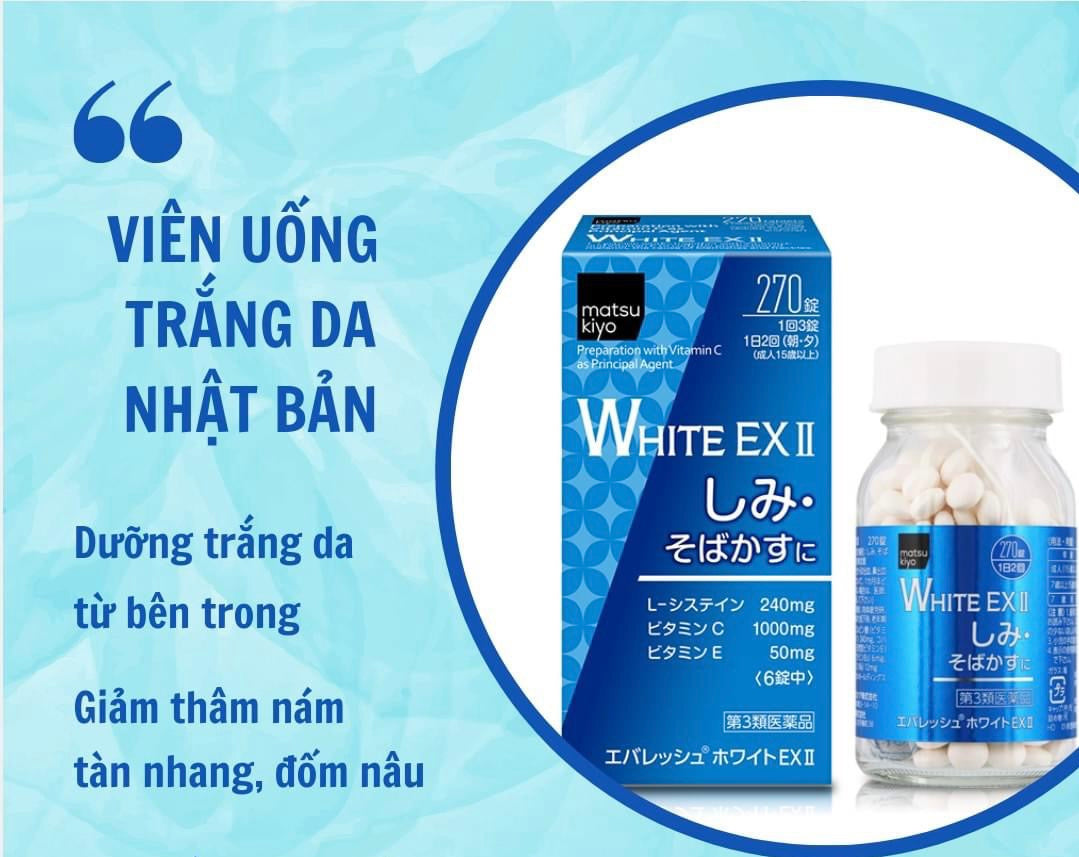 Vien trang da tri nám EXII (270 vien )