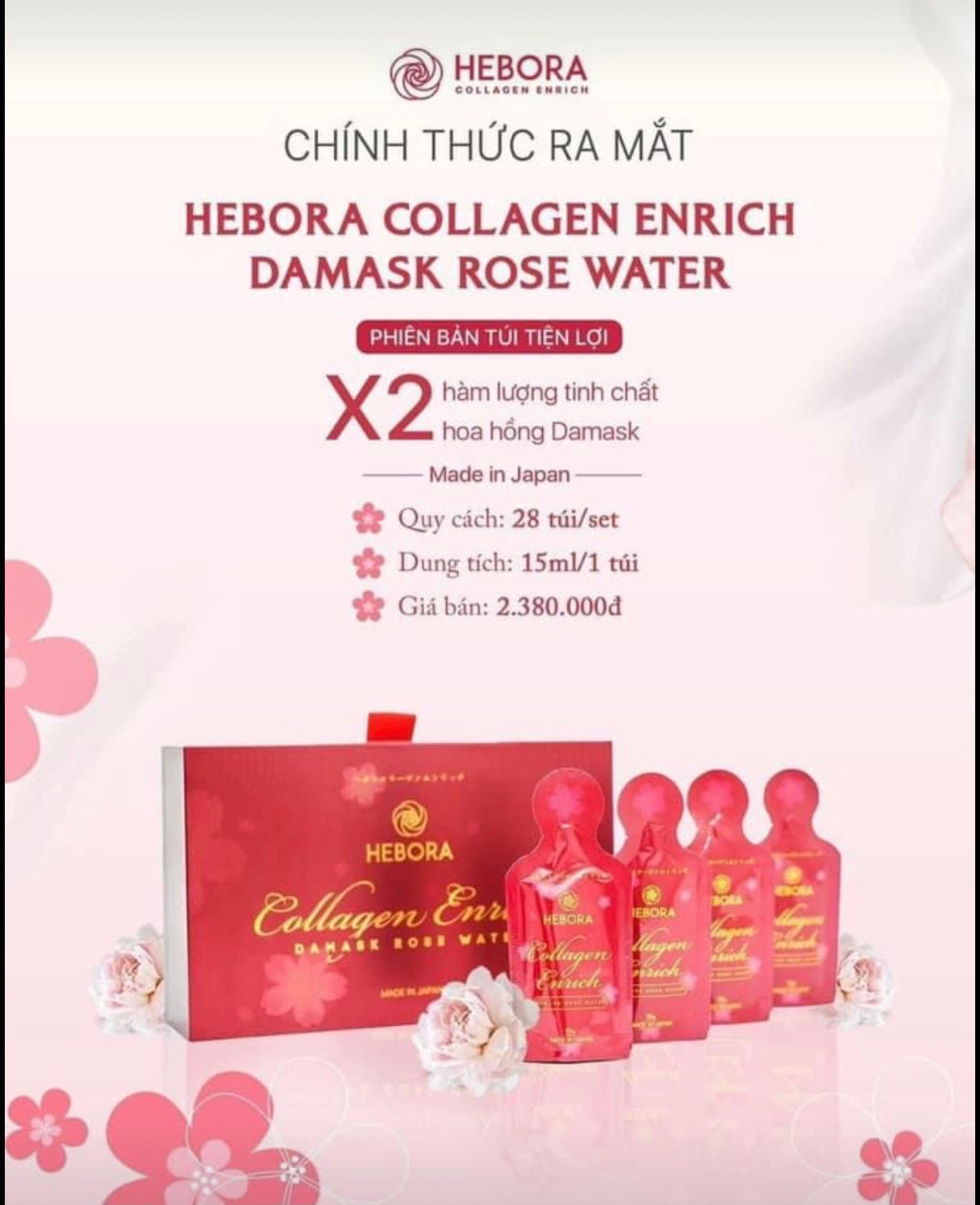 Collagen Hebora Enrich Damask rose water