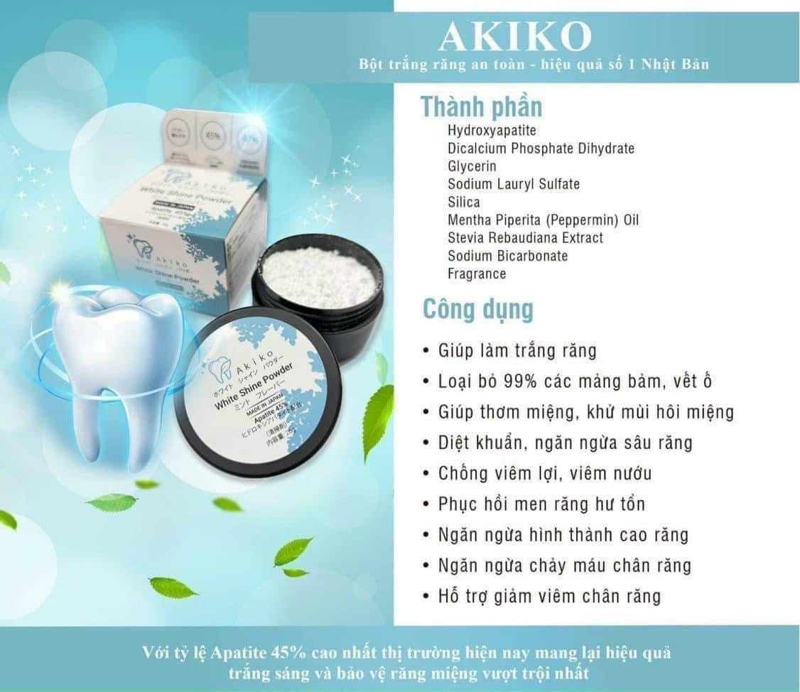 Bot trang răng Akiko japan