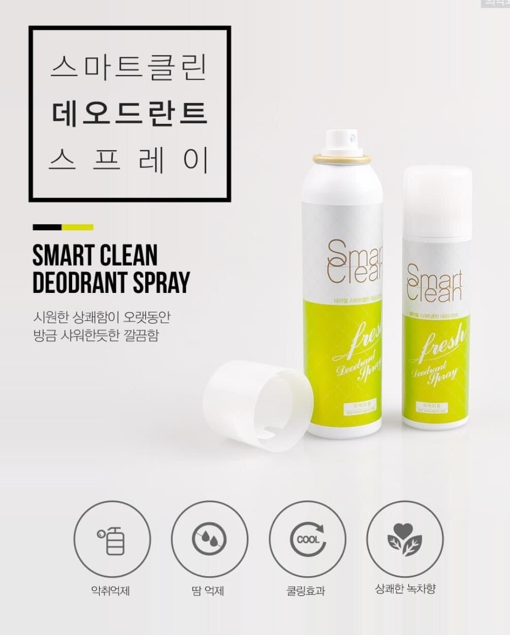Smart clean deodorant spray