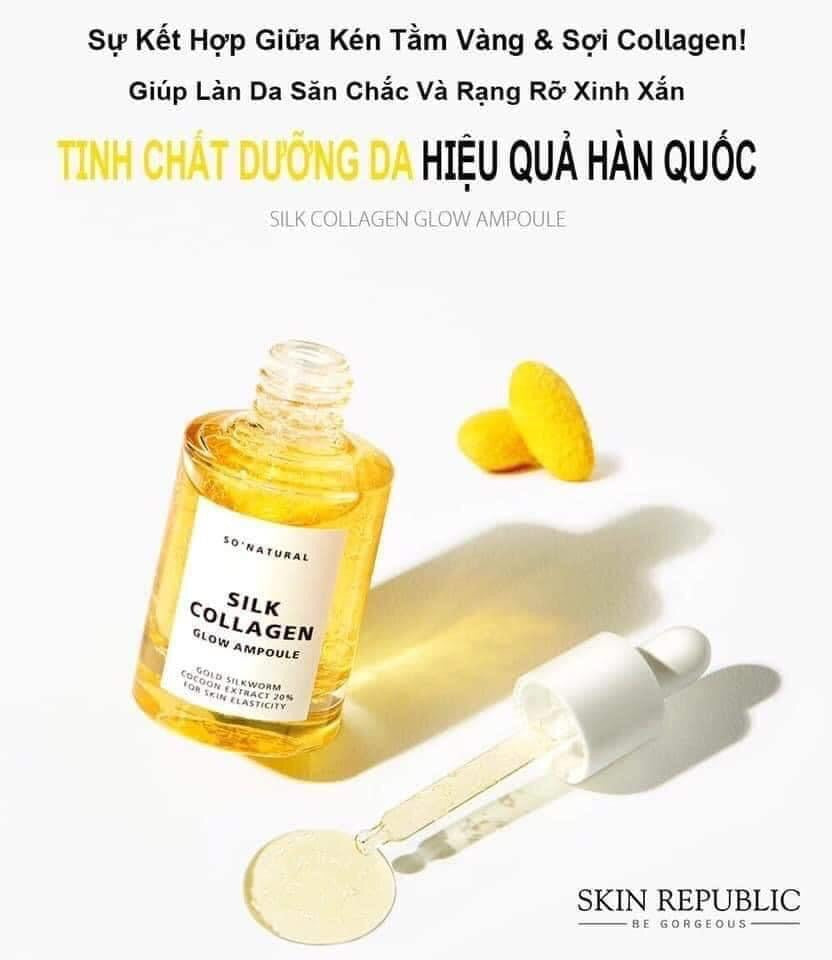SO NATURSILK COLLAGEN GLOW AMPOULE - Anti-Aging Serum, Intense Hydration + Mo
