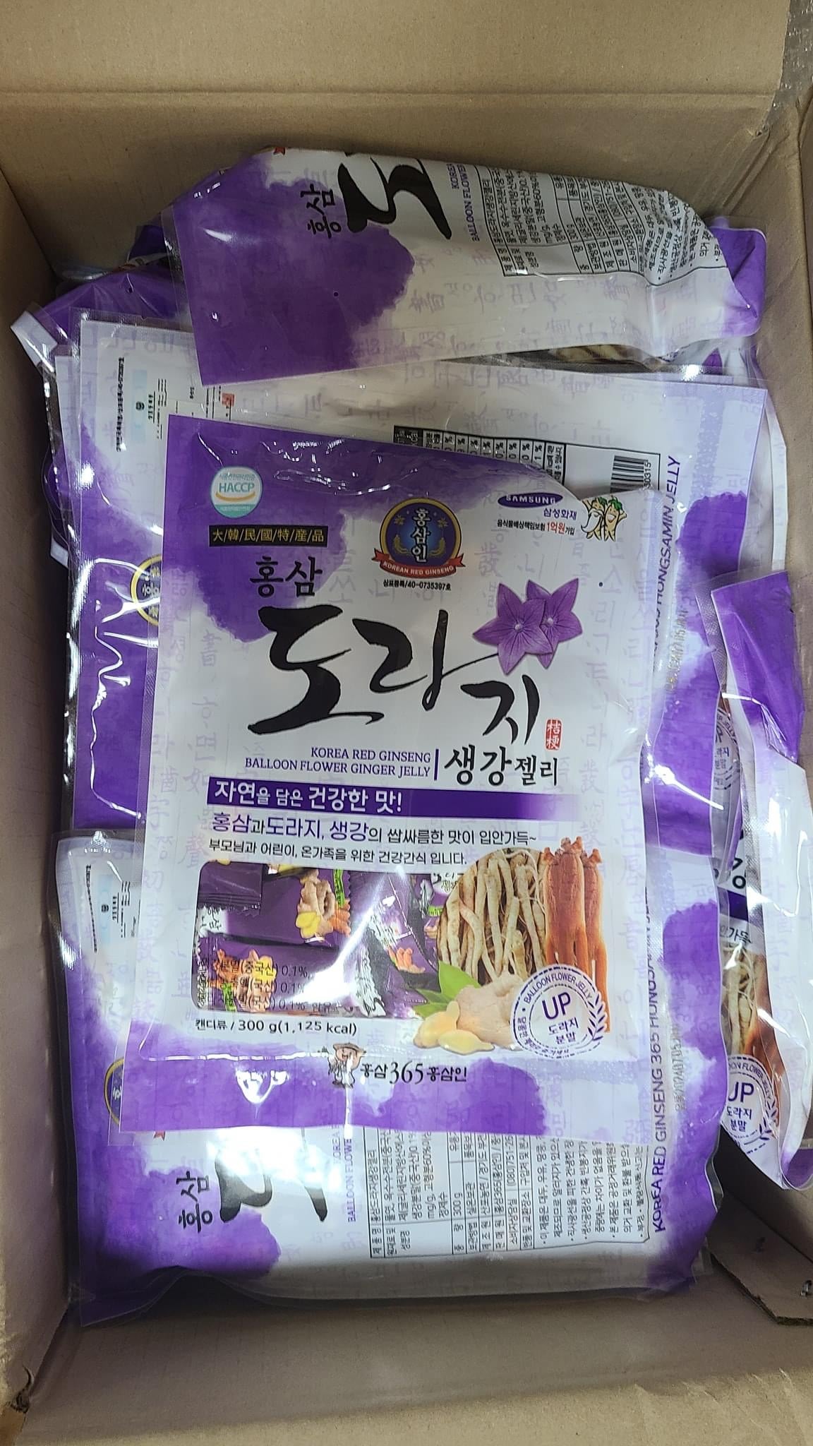 Keo Torachi hong sam va gừng ( gia cho 2 bich keo)