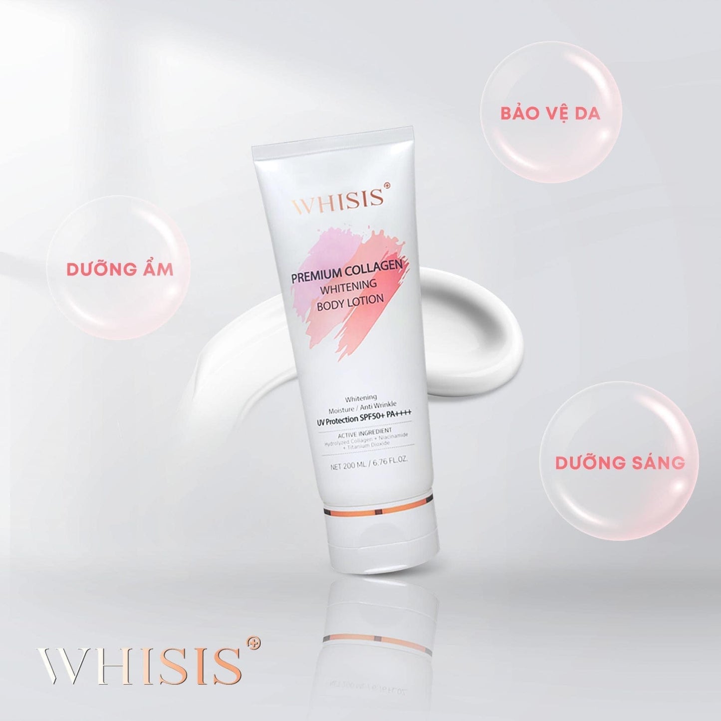 Kem body collagen trang da chong nang Whisis