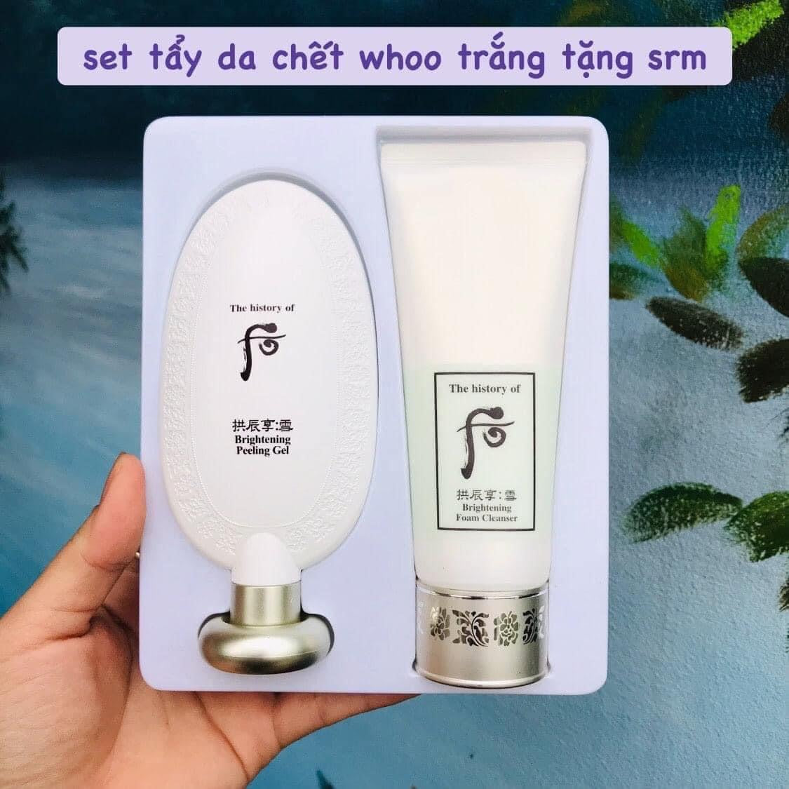 Set tay da chet Whoo tang sua rua mat 100ml