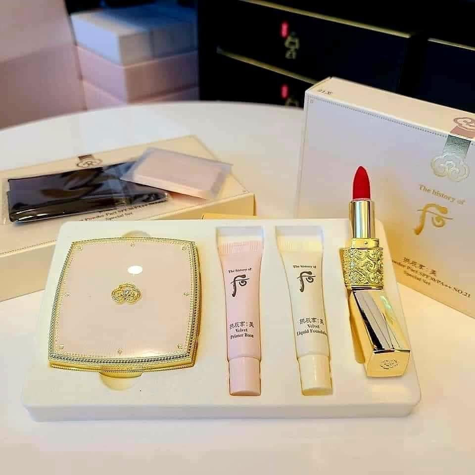 Set phan phu Whoo velvet powder