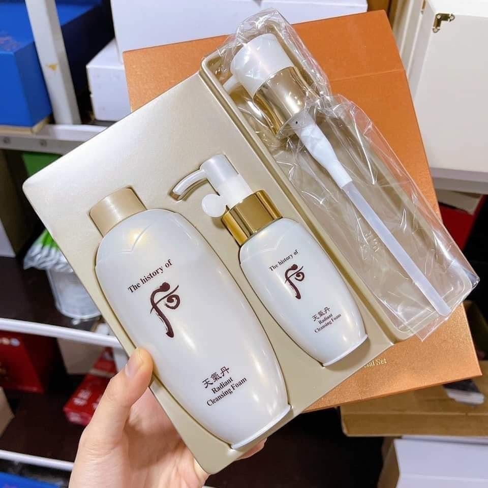 Set rua mat Whoo radiant cleansing foam