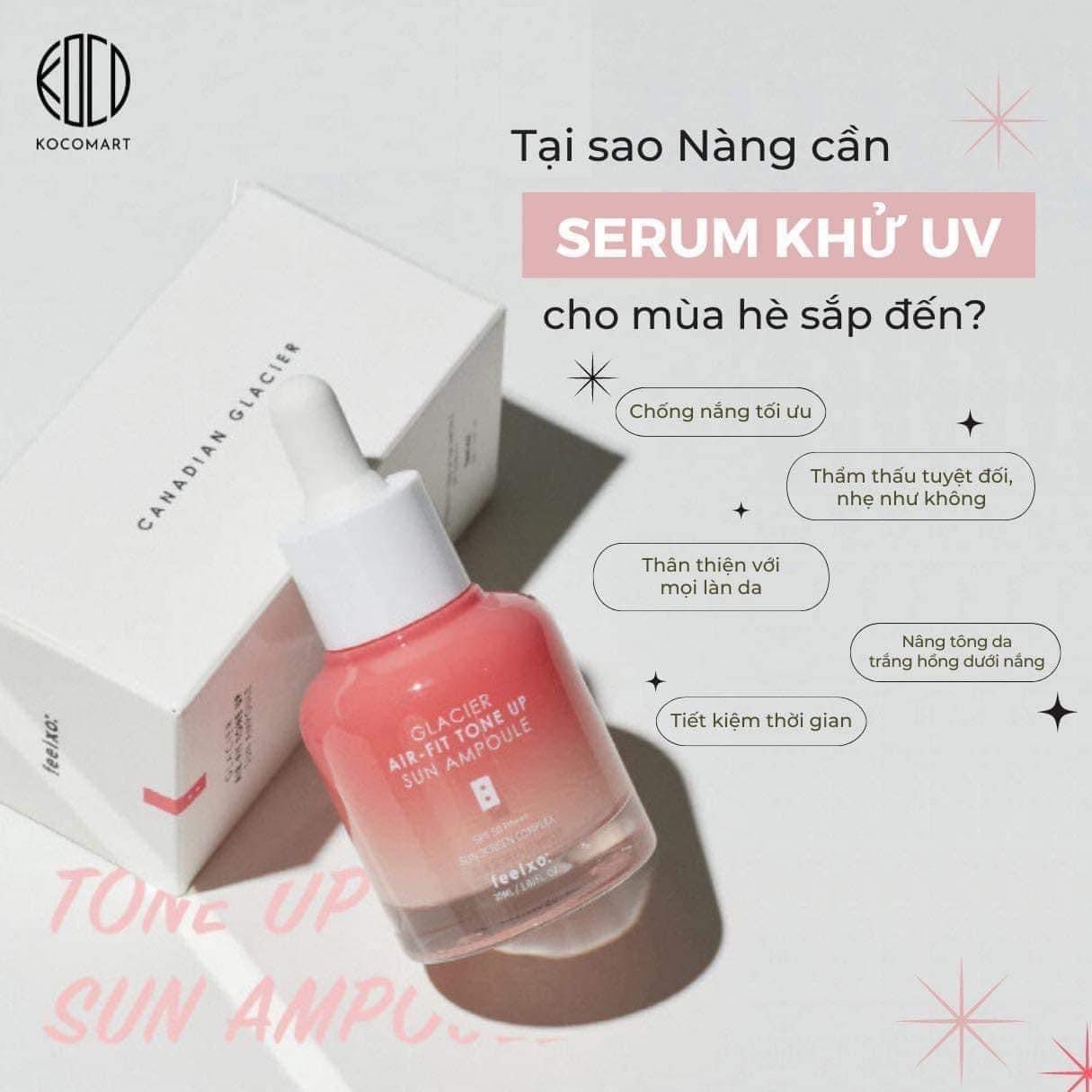 Tinh chat chong nang feelxo Glacier air fit tone up