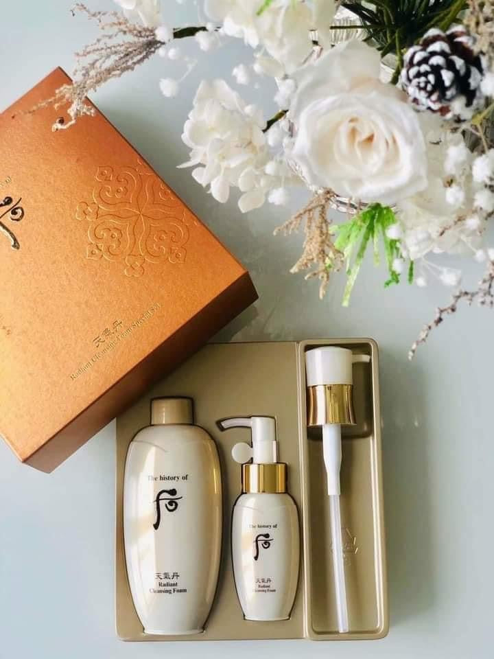Set rua mat Whoo radiant cleansing foam