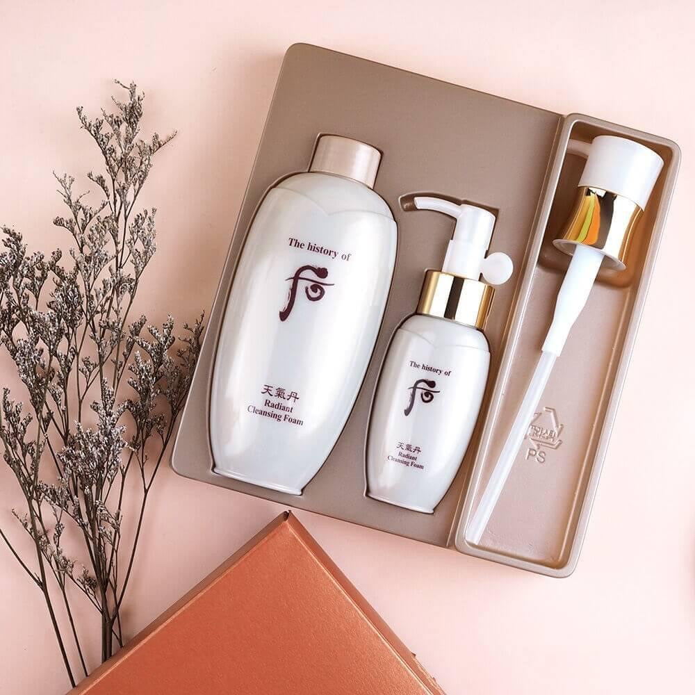 Set rua mat Whoo radiant cleansing foam