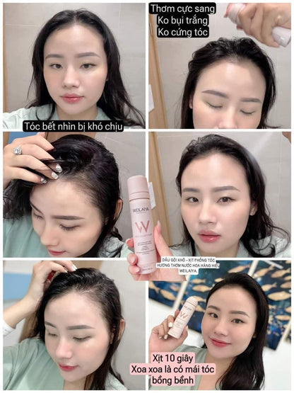 Dau goi kho ( xịt phòng tóc) nước hoa tóc Weilaiya