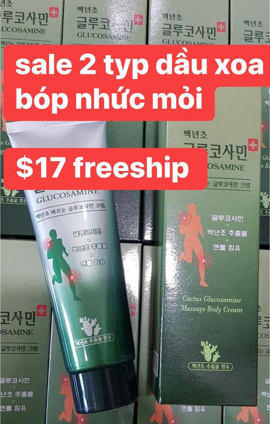 Deal 2 tup dau xoa bop dau nhuc glucosamine korea