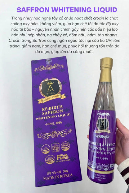 Re:birth saffron whitening liquid