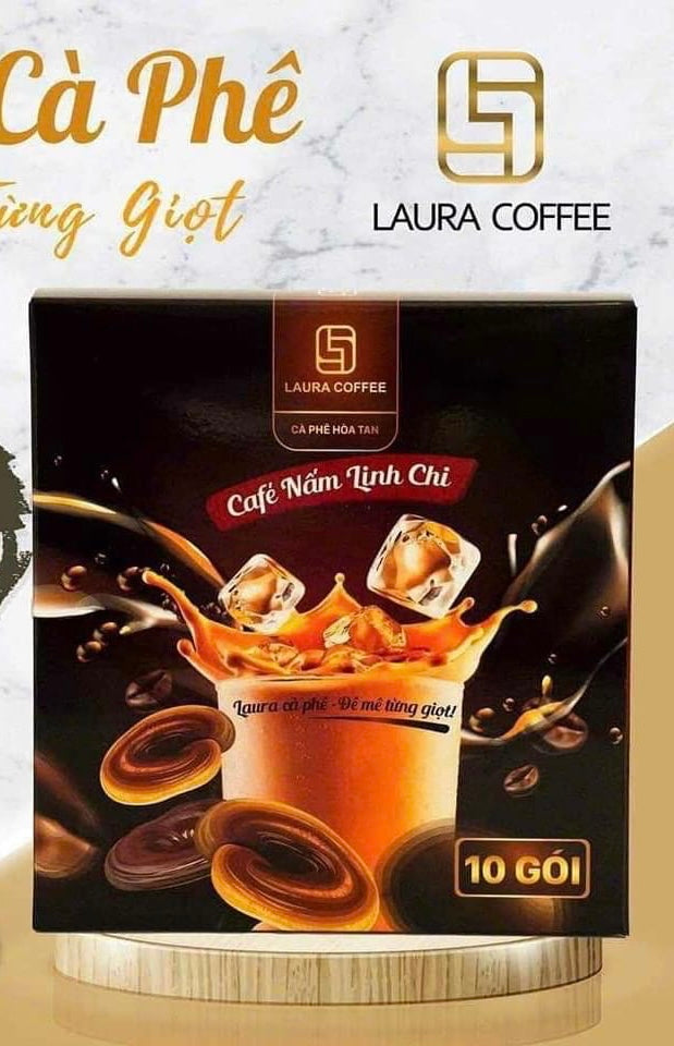 Laura coffee ( hop 10 gói)nam linh chi/ dong trung ha thao