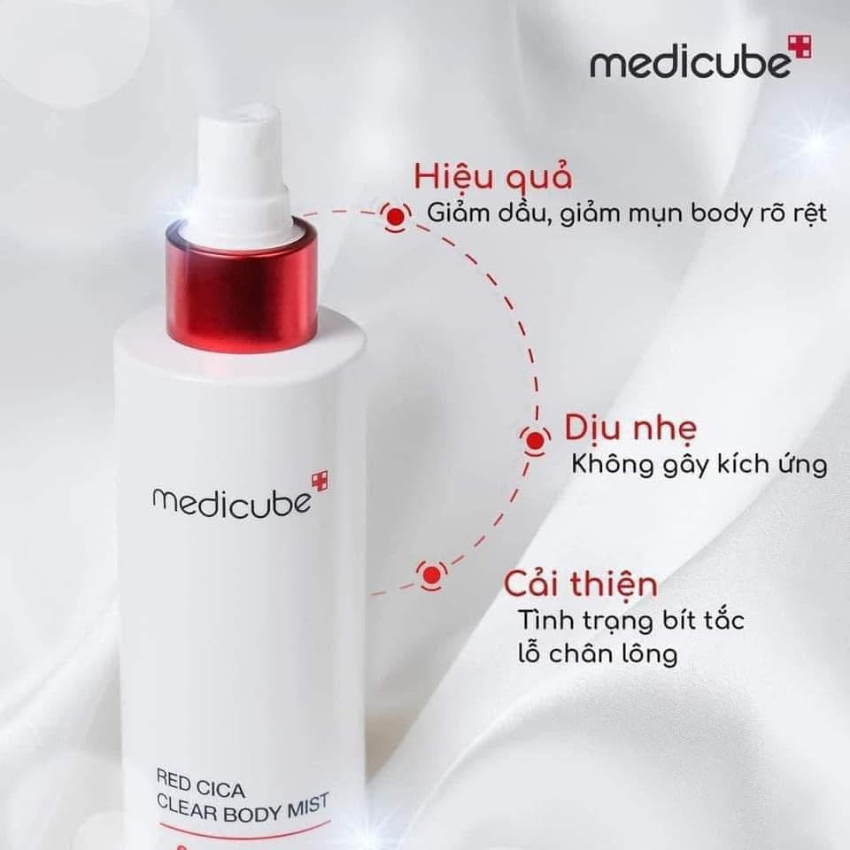 MEDICUBE Red Clear Cica Body Mist xịt dưỡng thể 200ml