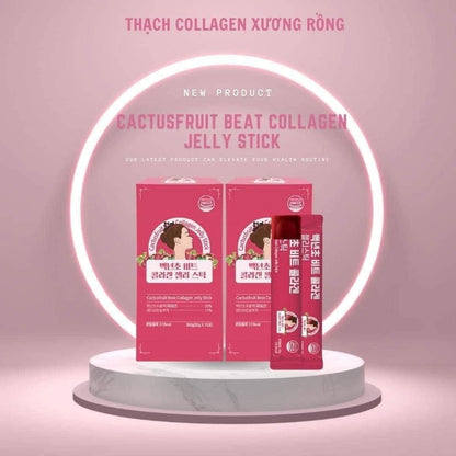 Cactusfruit Collagen Jelly Stick Thạch Collagen Xương Rồng Thanh Xuân (2 hop/box, 15pc/hop)