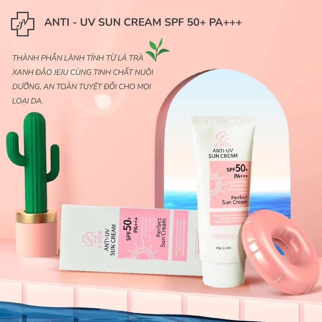 J.VITA Anti-UV Sun Cream SPF50+ PA+++ Perfect Sun Cream Waterproof 60g